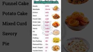 Fast Food English Name | Food English Name Words ✅ | English Words Meaning