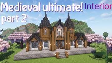 Minecraft: Medieval ultimate survival house interior tutorial(part 2)