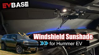 Windshield Sunshade for Hummer EV Foldable Reflective Heat Protection Front Window Sun Visor