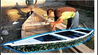 construyen su propio barco de pesca de madera personalizado