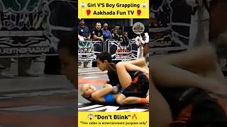 Blue Belt Girl vs Black Belt Boy | Who Wins? 😱 Jiu-Jitsu 🥋 #nogi #bjj