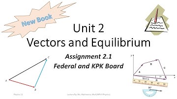 Class 11 Physics | FBISE & KPK Board | Assignment 2.1 | Unit 2 | Vectors & Equilibrium | New Book