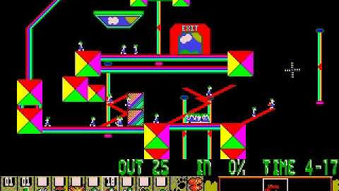 DOS Lemmings Custom Level - "Fun With Lasers"