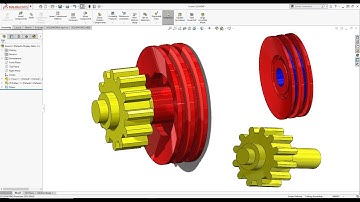 Gear shaft+ Pulley! SolidWorks Tutorial 2020  Nr.7! Learn from homee :D