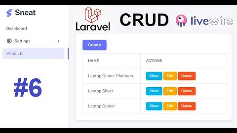 6 - Laravel 12 + Sneat + Livewire CRUD : Edit Update