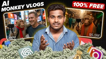 How To Make Monkey Vlog With Ai Free | Viral Monkey Vlog Kaise Banaye | Monkey Videos Using VEO🔥