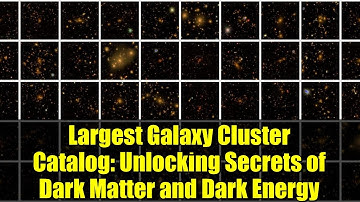Largest Galaxy Cluster Catalog: Unlocking Secrets of Dark Matter and Dark Energy