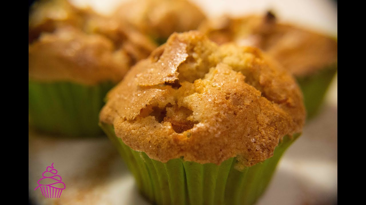 Magdalenas de manzana y canela. Repostería