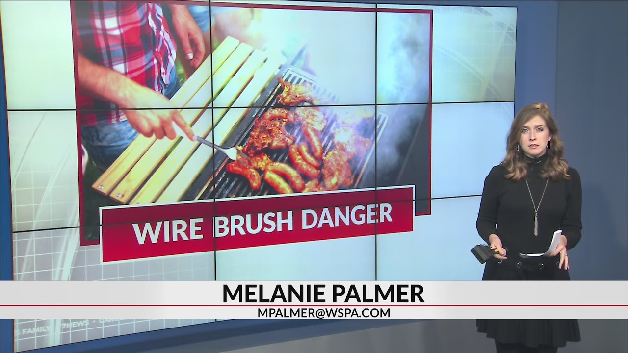 Local man sounding the alarm after he says piece of metal grill brush got stuck in food, damages