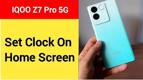 How to set clock on home screen, iqoo Z7 Pro 5G me time set kaise karen