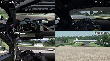 R3E vs AMS vs AC Imola(McLaren 650S GT3)