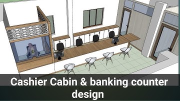 Cashier Cabin & banking counter Design animation video