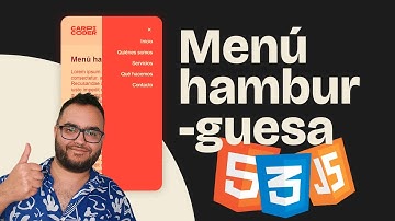 MENÚ HAMBURGUESA DESPLEGABLE súper fácil con HTML, CSS, y JS!