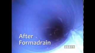 Before and After Pipe Repair with Formadrain
