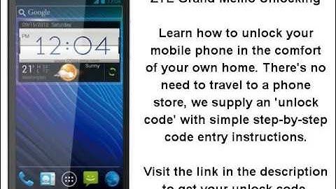 Unlock ZTE Grand Memo - SIM Network Unlock PIN