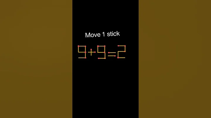 Move 1 matchstick to make equation true | math puzzle |challenge your brain #matchstick #puzzle