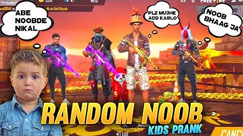 3 Random Kids Call Me Noob Prank😂 I Challenge Them For 1 Vs 3 In Clash Squad Battle- Free Fire