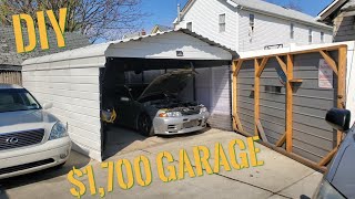 How To Enclose A Carport Aka Budget Garage Youtube