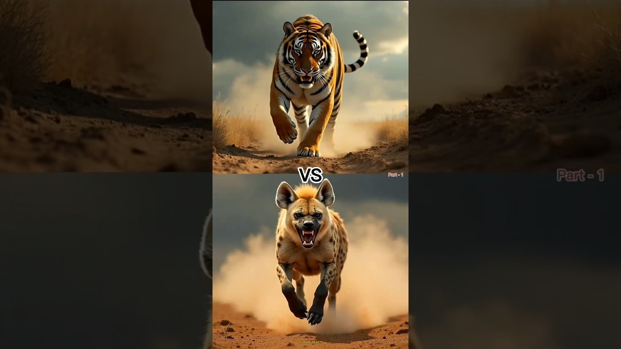 Tiger vs Hyena vs (Lion, Bear, Black Panther, Hippo, Rhino, Deer, Leopard, Crocodile) 