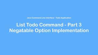 Java CLI - Picocli - 008 List subcommand - Part 3 #picocli