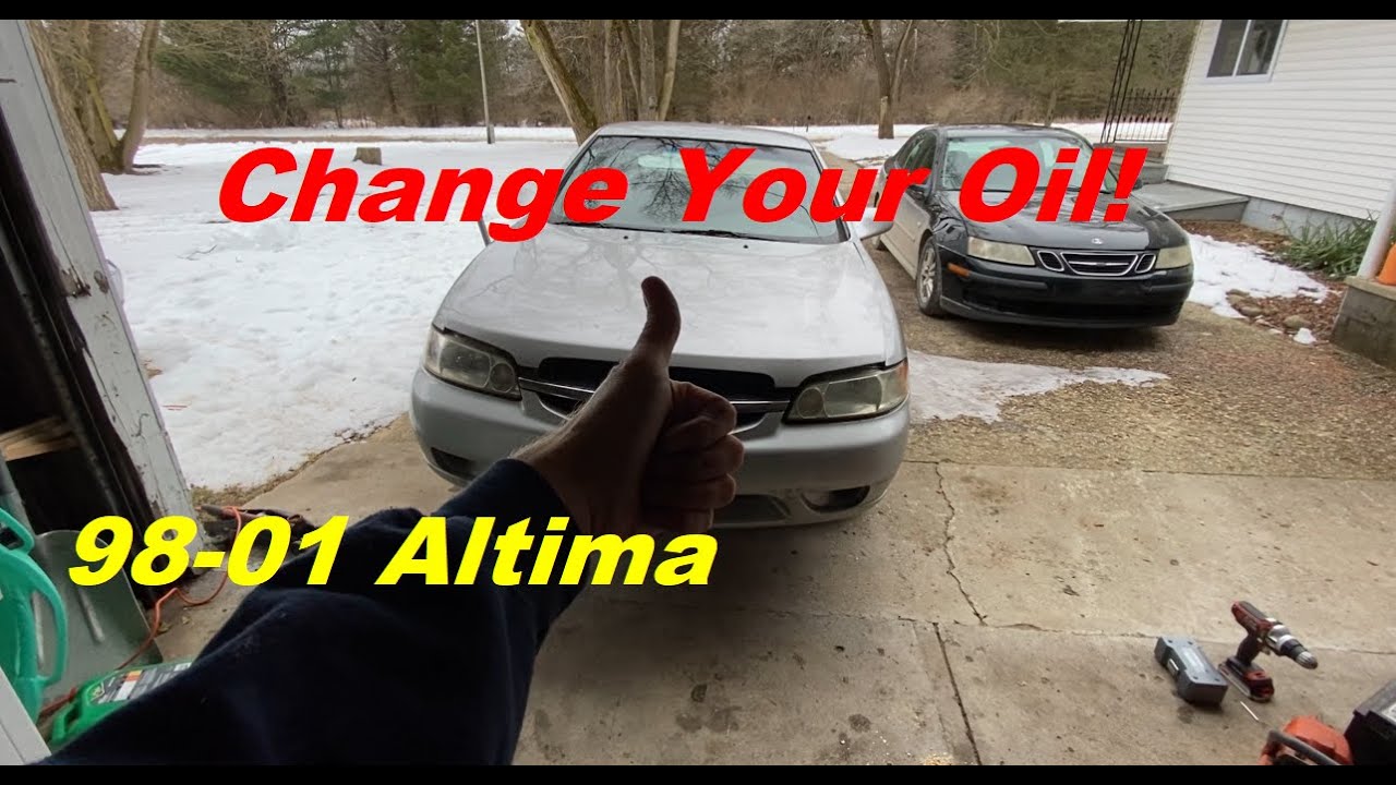 How to Change Oil Nissan Altima 98 99 00 01 1998 1999 2000 2001 - YouTube