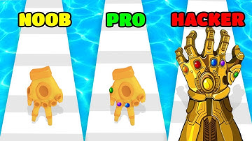 Glove Power Gameplay - NOOB vs PRO vs HACKER (iOS/Android)