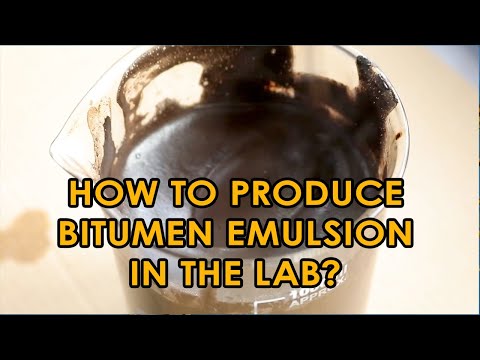 Video: Bitumen emulsion and its quality production