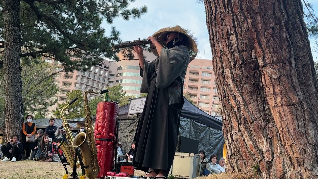 名古屋　鶴舞公園　サックス侍　夜桜ライブ2025