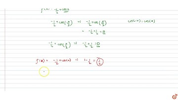 The function `f(x) =- x/2 + sin x`  defined on  `[-pi/3, pi/3]`  is