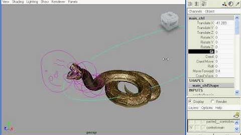 snake rig in maya