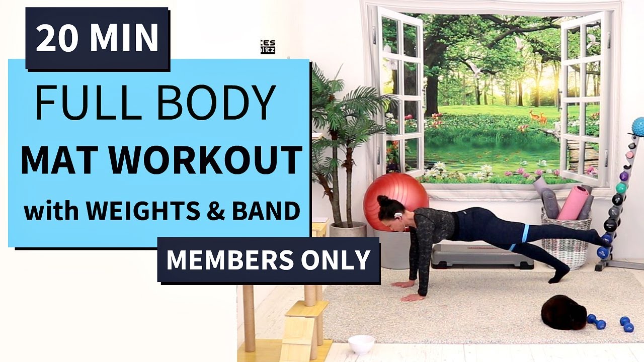 MEMBERS ONLY 20 MIN TONE WORKOUT // MAT WORKOUT // TOTAL BODY // 20 MIN ...