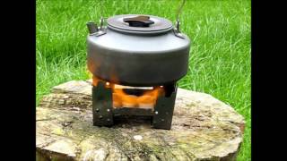 Military Survival Folding Stove + Hexamine Solid Fuel Blocks