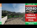 20x40 house plan | Terrace Swimming Pool with deck area |   𝗣𝗹𝗮𝗻 𝗜𝗗 - 120