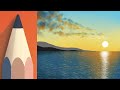 How to paint an ocean sunset with autodesk sketchbook mobile