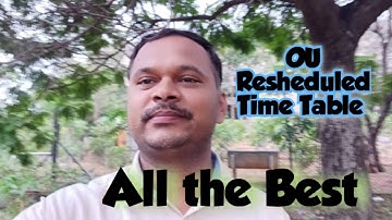Ou revised Time Table