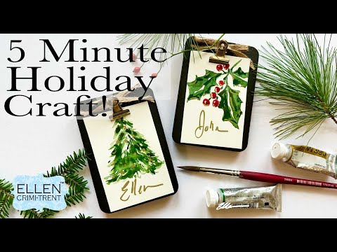 5 Minute Holiday Watercolor Cards