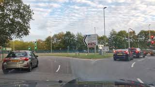 Queens Roundabout, Government House Rd, 3rd exit onto A325 sp Farnham. Farnborough Driving Test Help