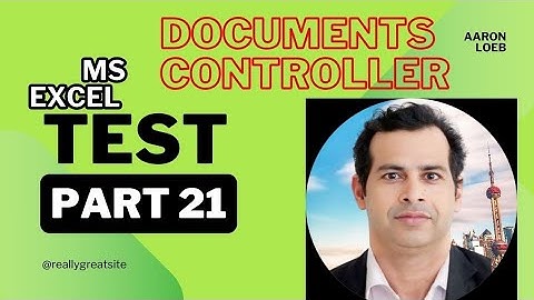 MS Excel Test Documents Controler