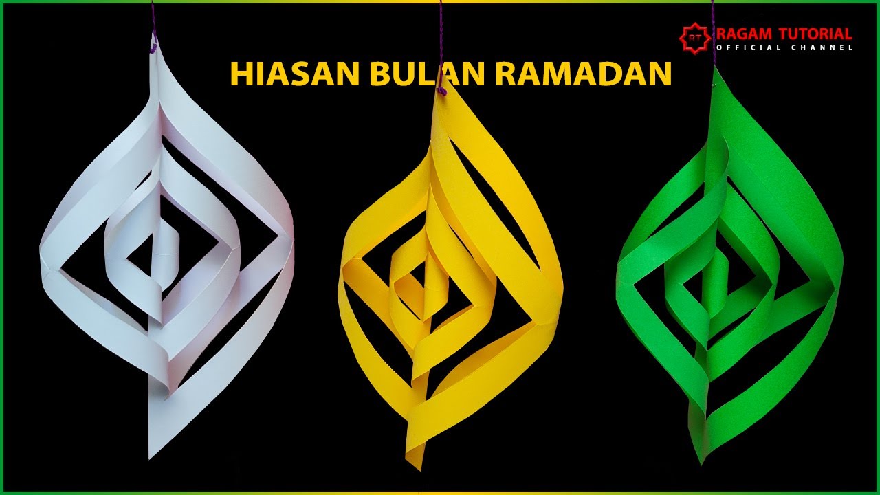 DIY Dekorasi Bulan Ramadan dan Hari Raya Idul Fitri dari Kertas Origami - Ramadan Decoration