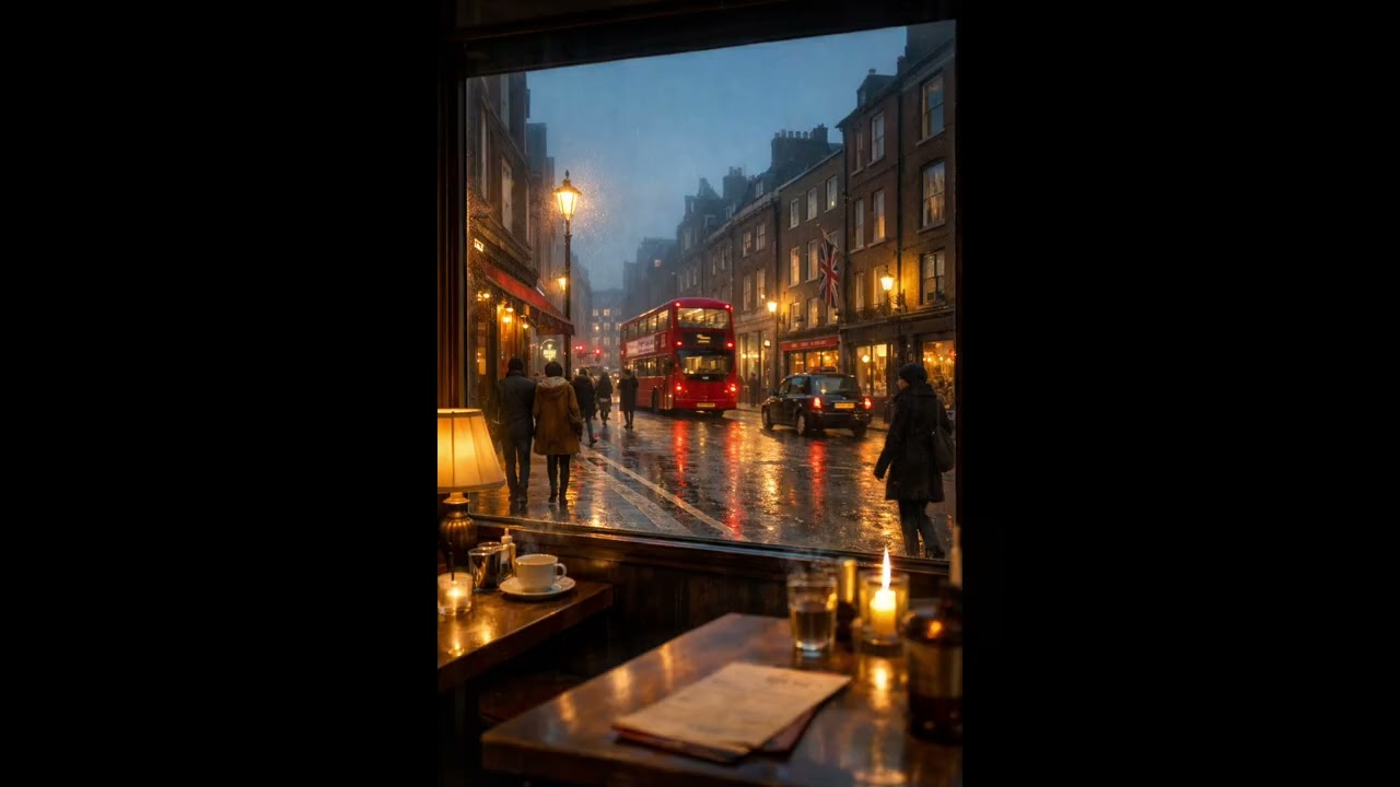 Cozy London Café Window ☕🇬🇧 | Relaxing City Ambience (10 Minutes)