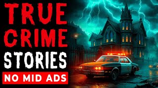 6+ HOURS of TRUE Crime Stories for Sleep  🛑 NO ADS  Black Screen with Rain Sound Vol. 19