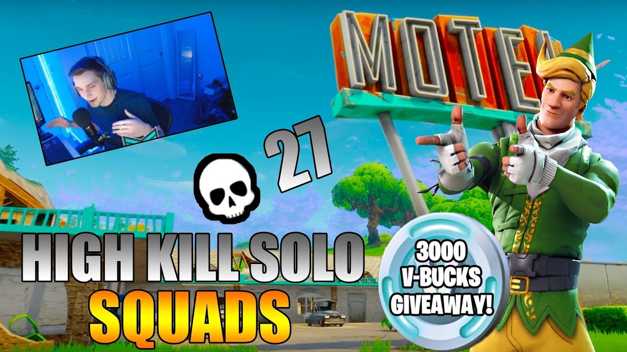 27 Kill Solo/Squad Fortnite Victory! *Personal Record*