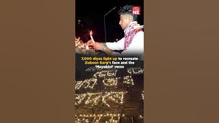 7,000 diyas light up to recreate Zubeen Garg’s face and the ‘Mayabini’ verse