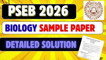 Biology Class 12th | Official Sample Question Paper | PSEB 2026 Board EXAM |#psebclass12board