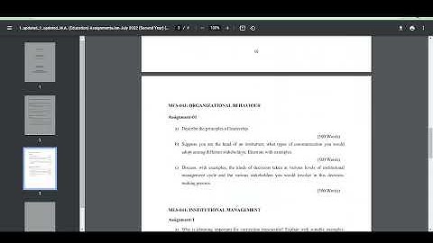 #ignouassignment  MAEDU Master in Education  Second Year Assignment  Educational Management