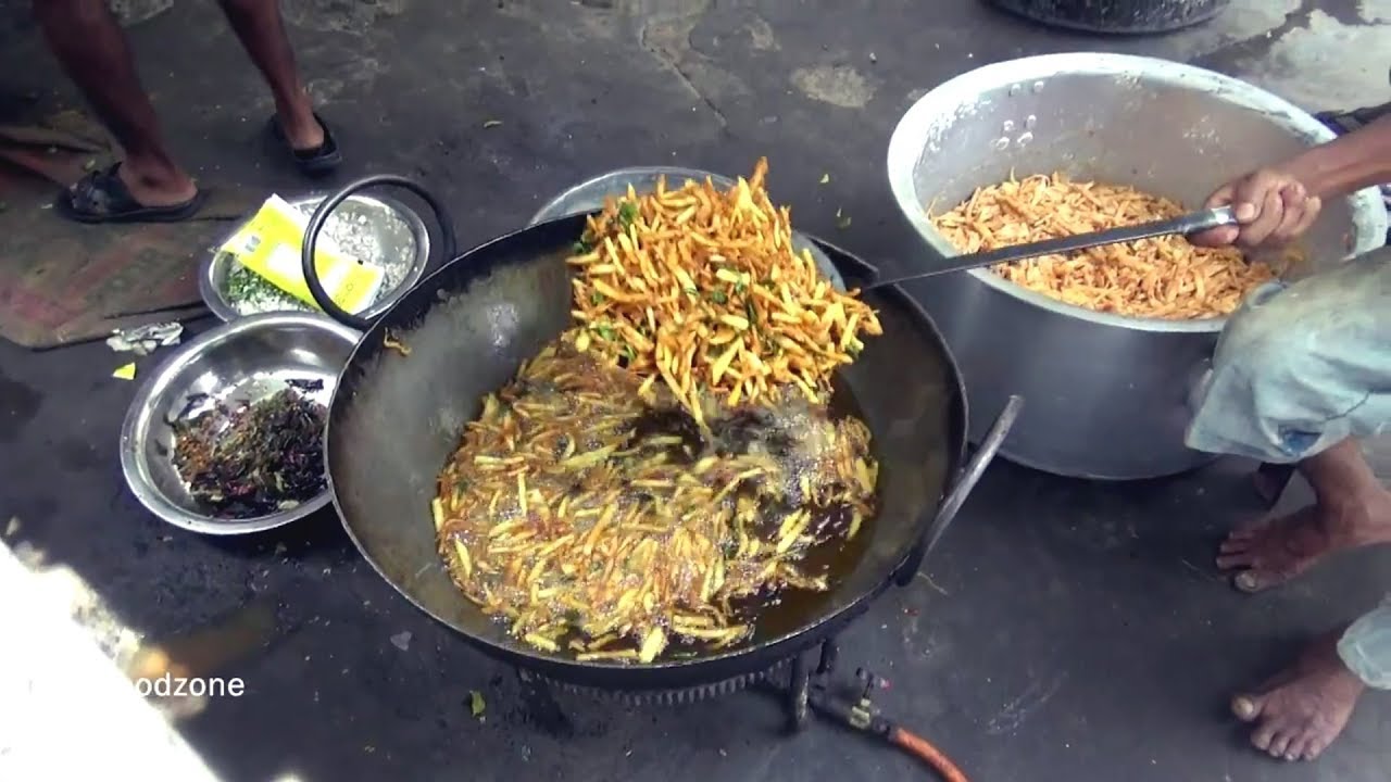 15 Kgs of Potato Fry Making in a Small Hotel | Vizag Street Food | Crispy Potato Fry | Restaurant | Street Food Zone