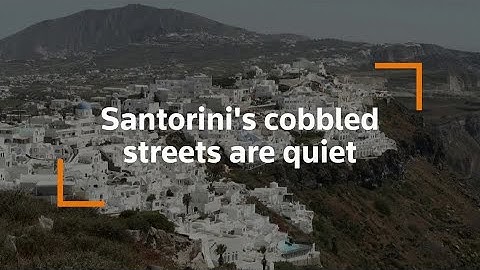 Santorini Island eerily empty
