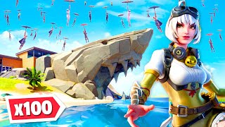 *NEW* 100 players fight the SHARK in Fortnite! (Chapter 2 Season 2)