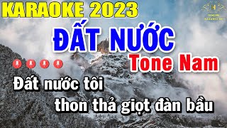 Đất Nước Karaoke Tone Nam Nhạc Sống 2023 | Trọng Hiếu