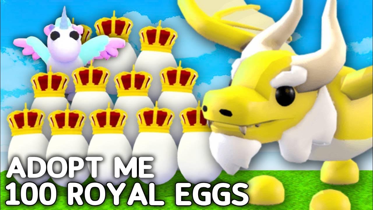 Hatching 100 Royal Eggs In Adopt Me! YouTube